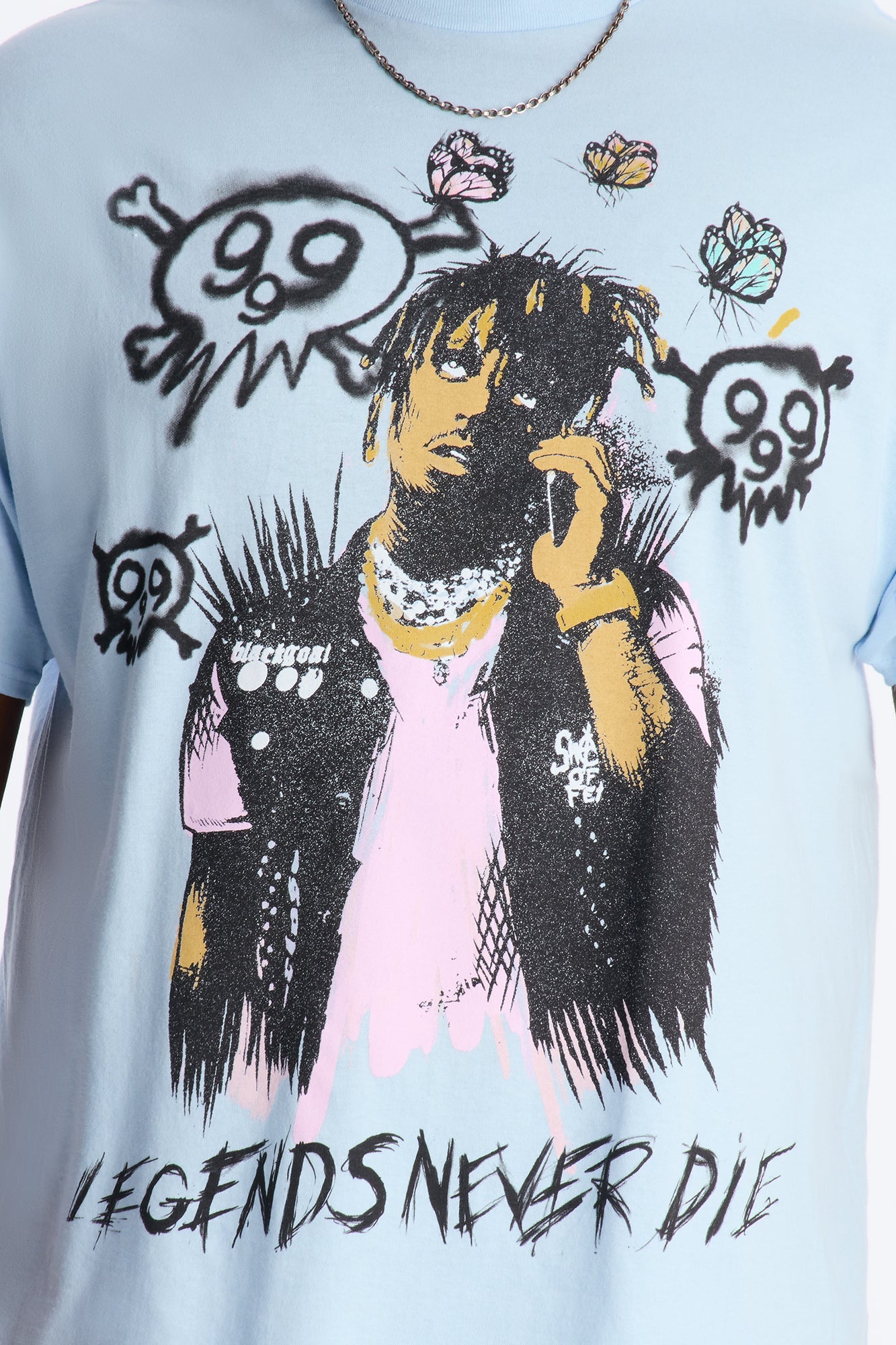 Juice WRLD Legends Never Die Short Sleeve Tee - Light Blue