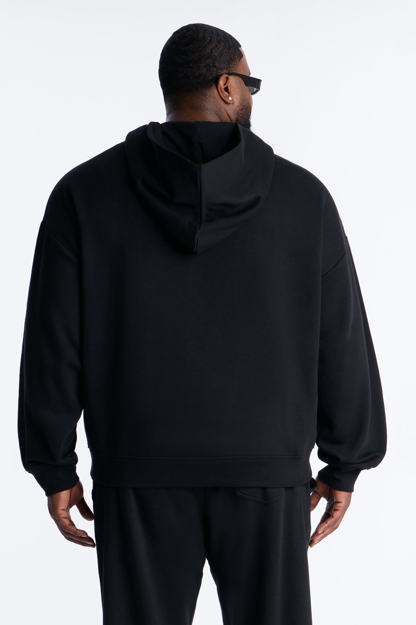 Dime Rhinestone Pearl Oversized Hoodie - Black