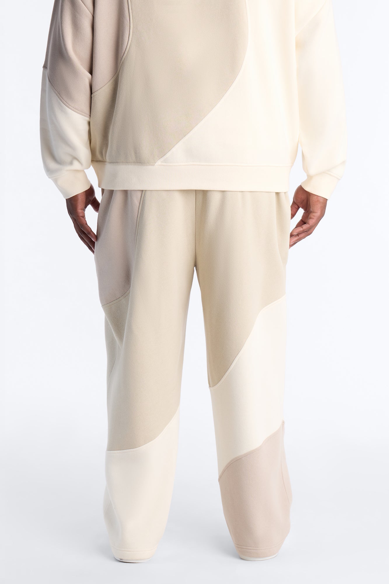 Neapolitan Paneled Straight Sweatpants - Taupe