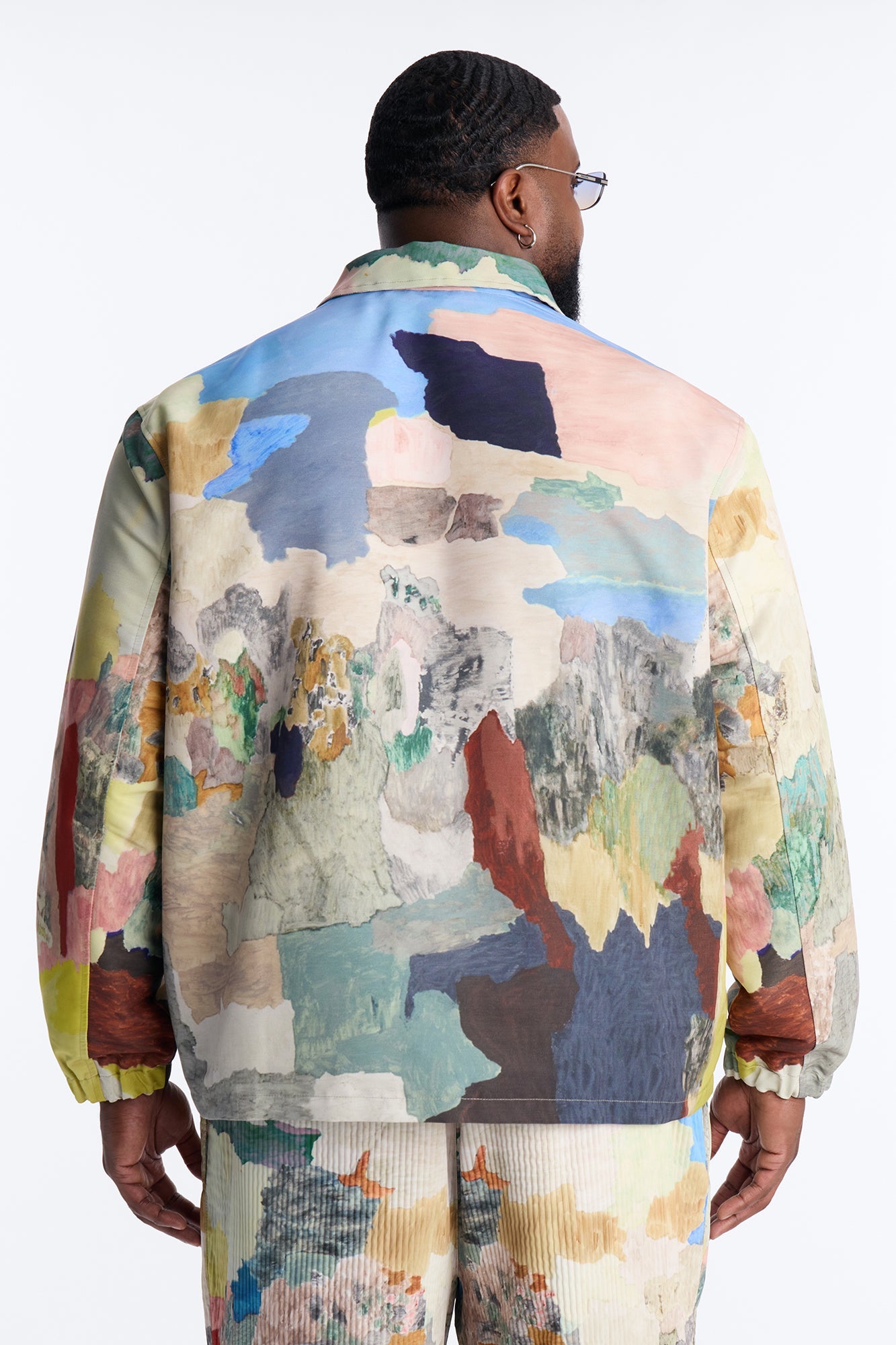 Relaxed Painters Room Printed Coach Jacket - Multi Color