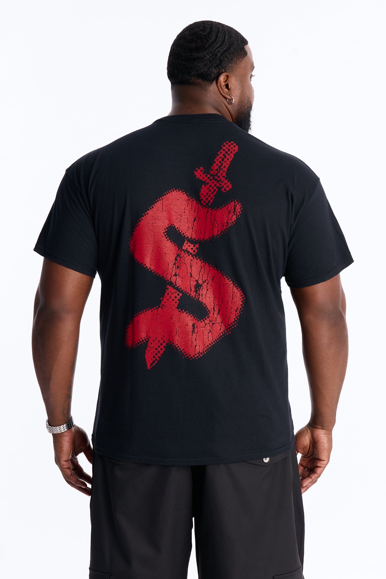 21 Savage Distressed Short Sleeve Tee - Black