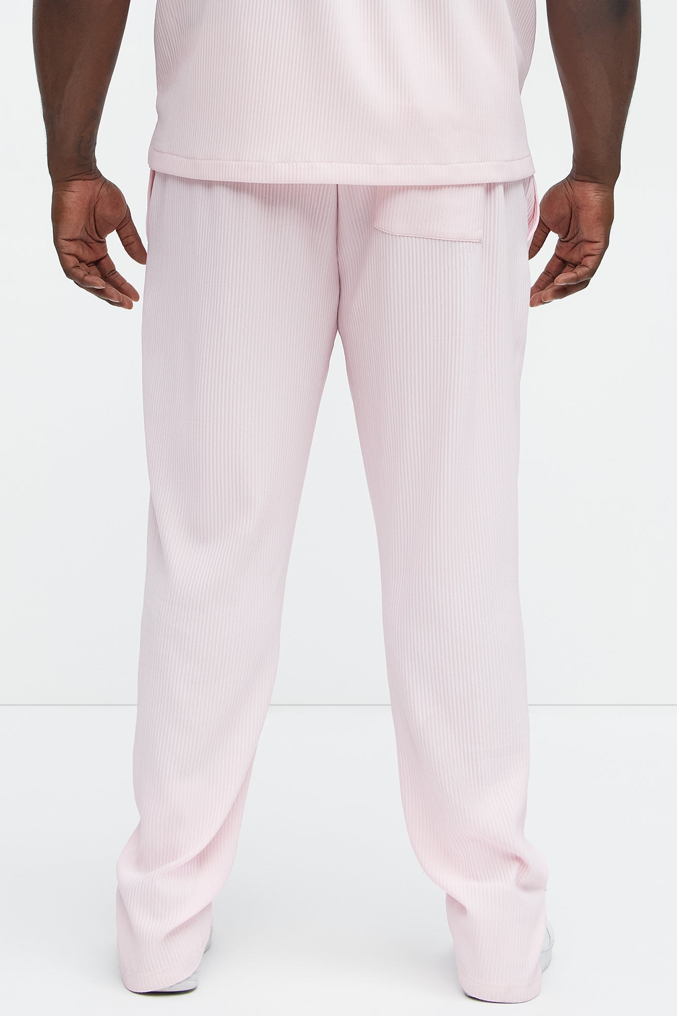 Show Up Slim Slit Pants - Pink