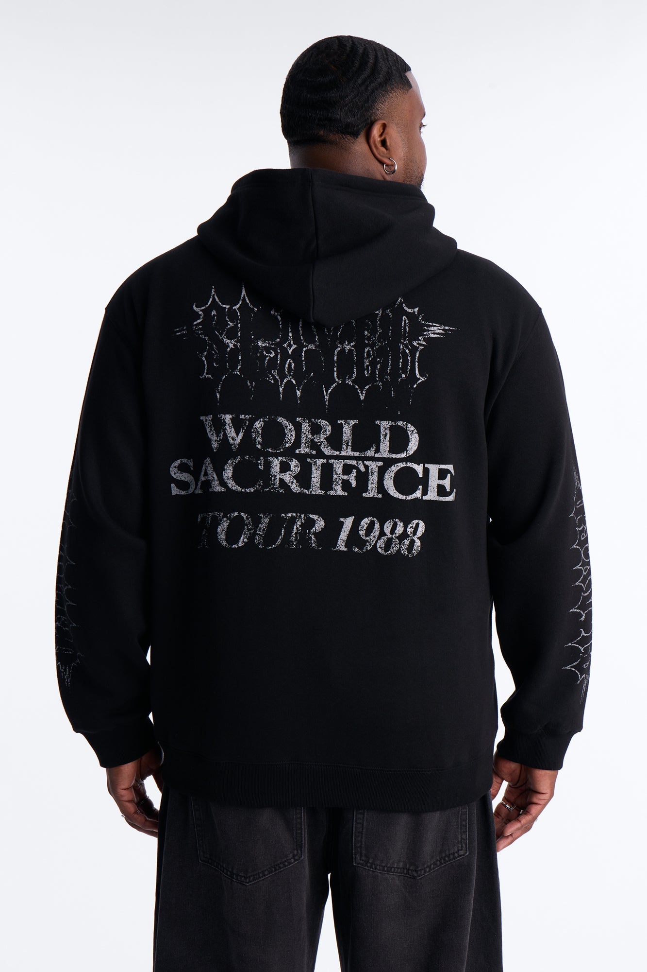 Slayer Tour 1988 Vintage Zip Hoodie - Black Wash
