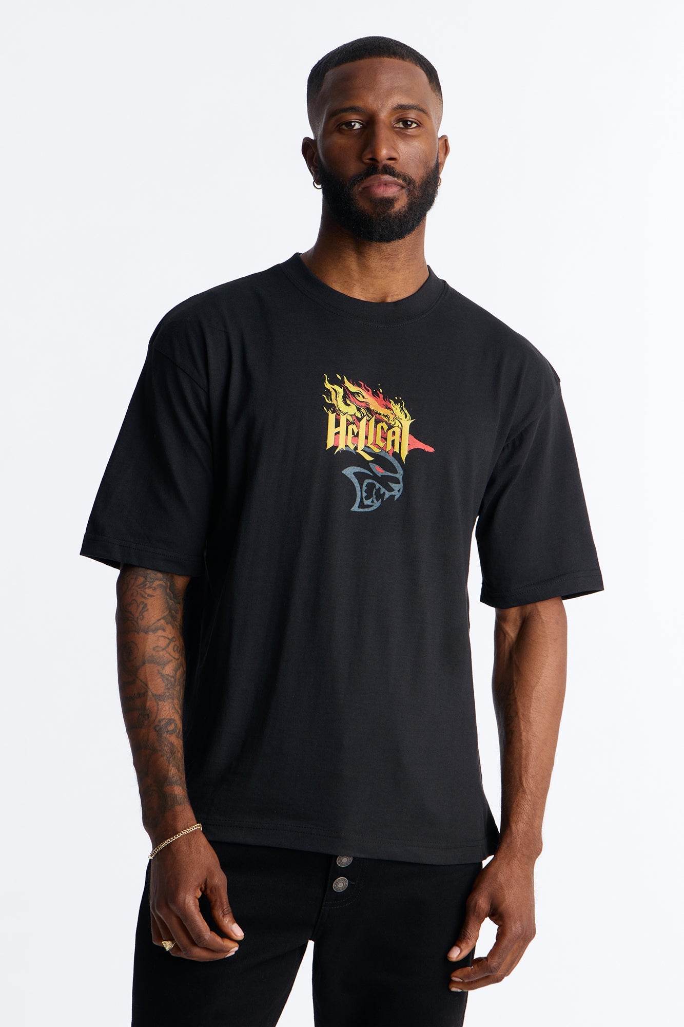 Dodge Hellcat Born Bold Short Sleeve Tee - Black