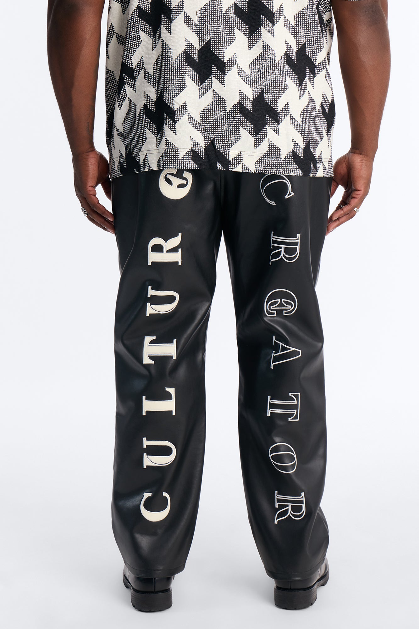 Straight Culture Creator Slit Faux Leather Pant - Black