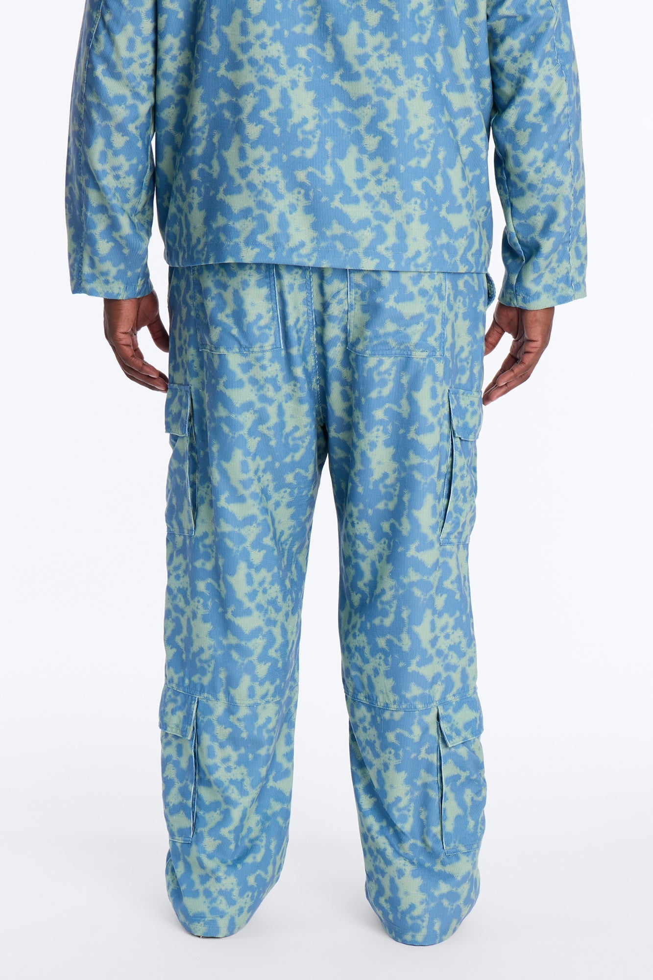 Baggy Terrain Drip Textured Pant - Blue
