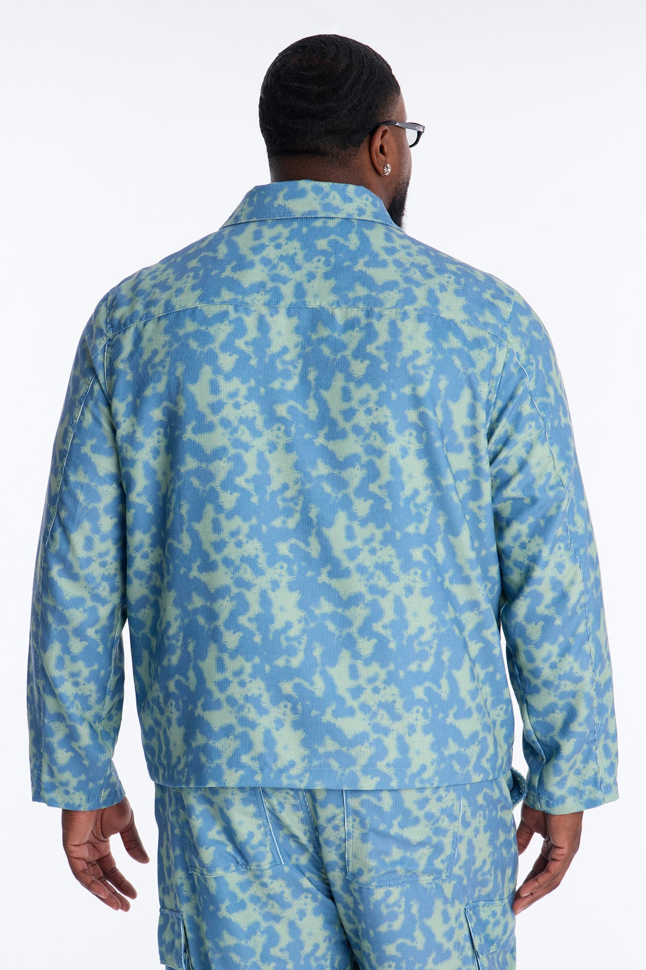 Terrain Drip Textured Chore Jacket - Blue