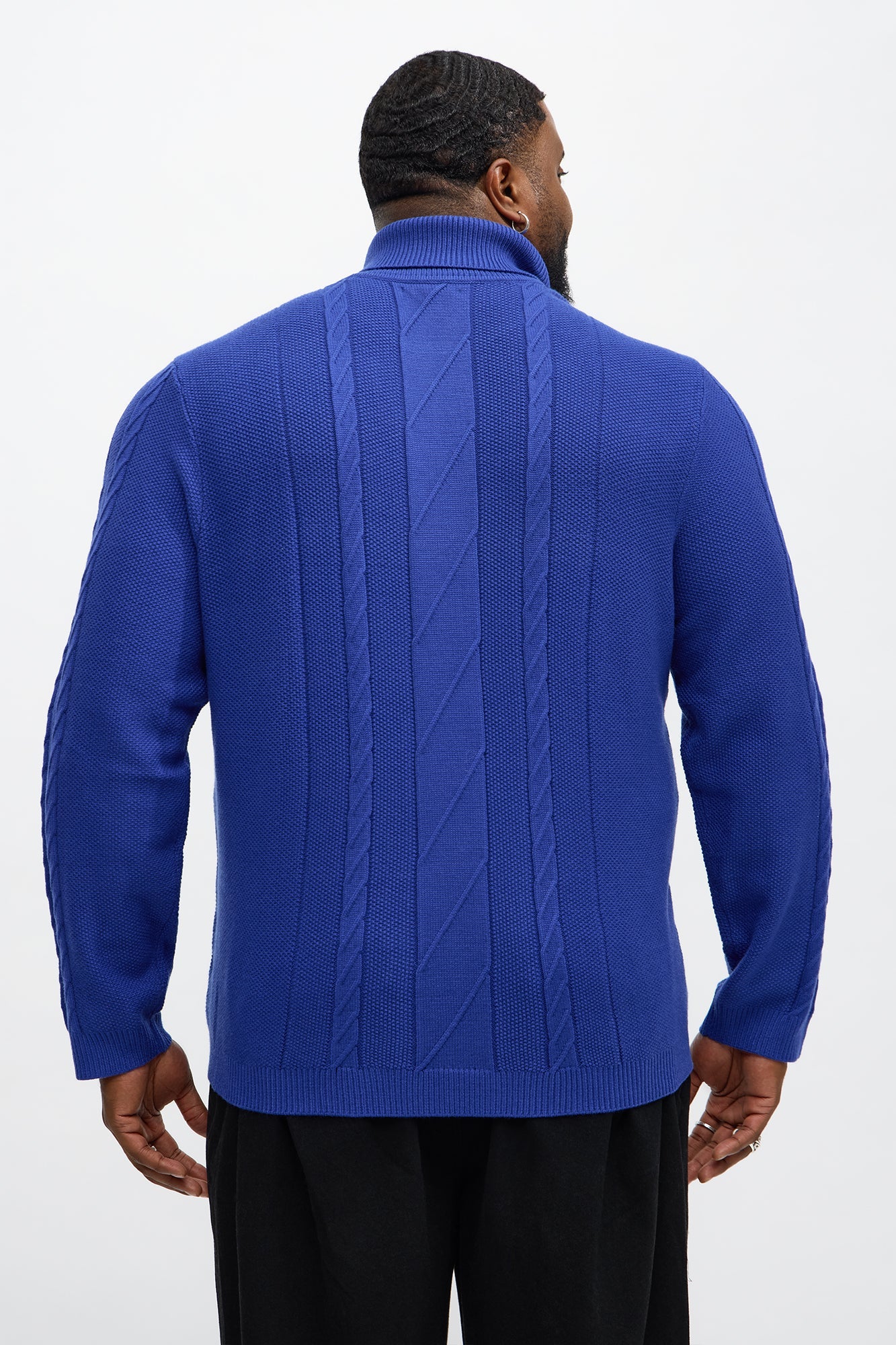 Twist Up Turtle Neck - Blue