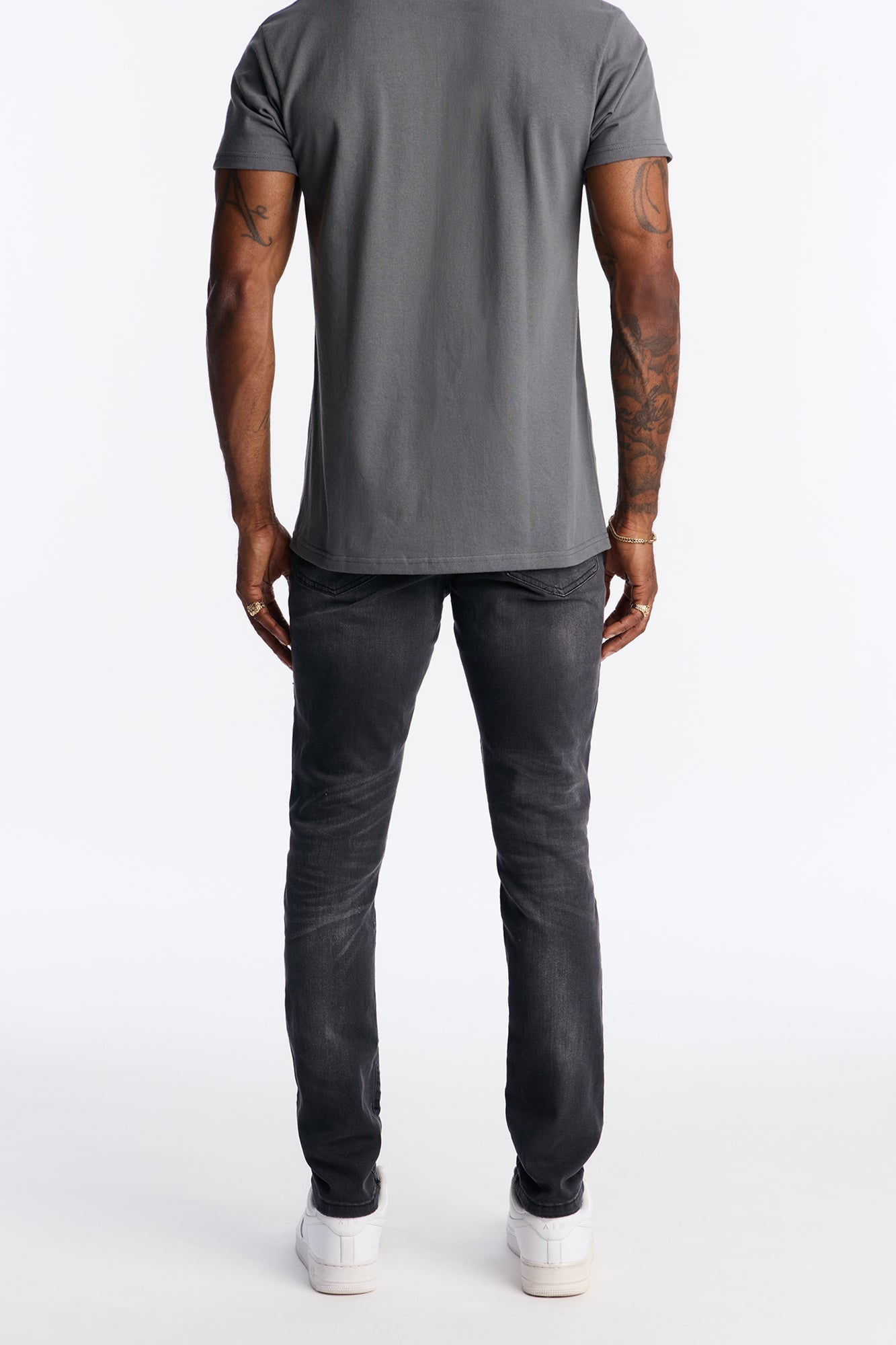 Your Everyday Skinny Distressed Jeans - Black Wash