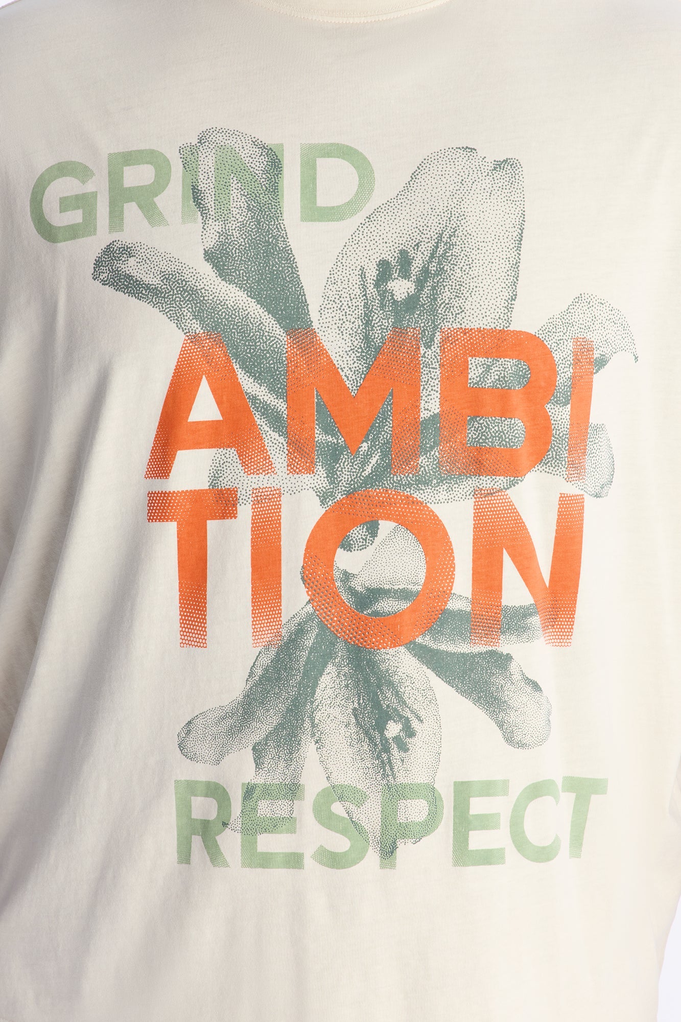 Grind To Respect Oversized Short Sleeve Tee - Cream