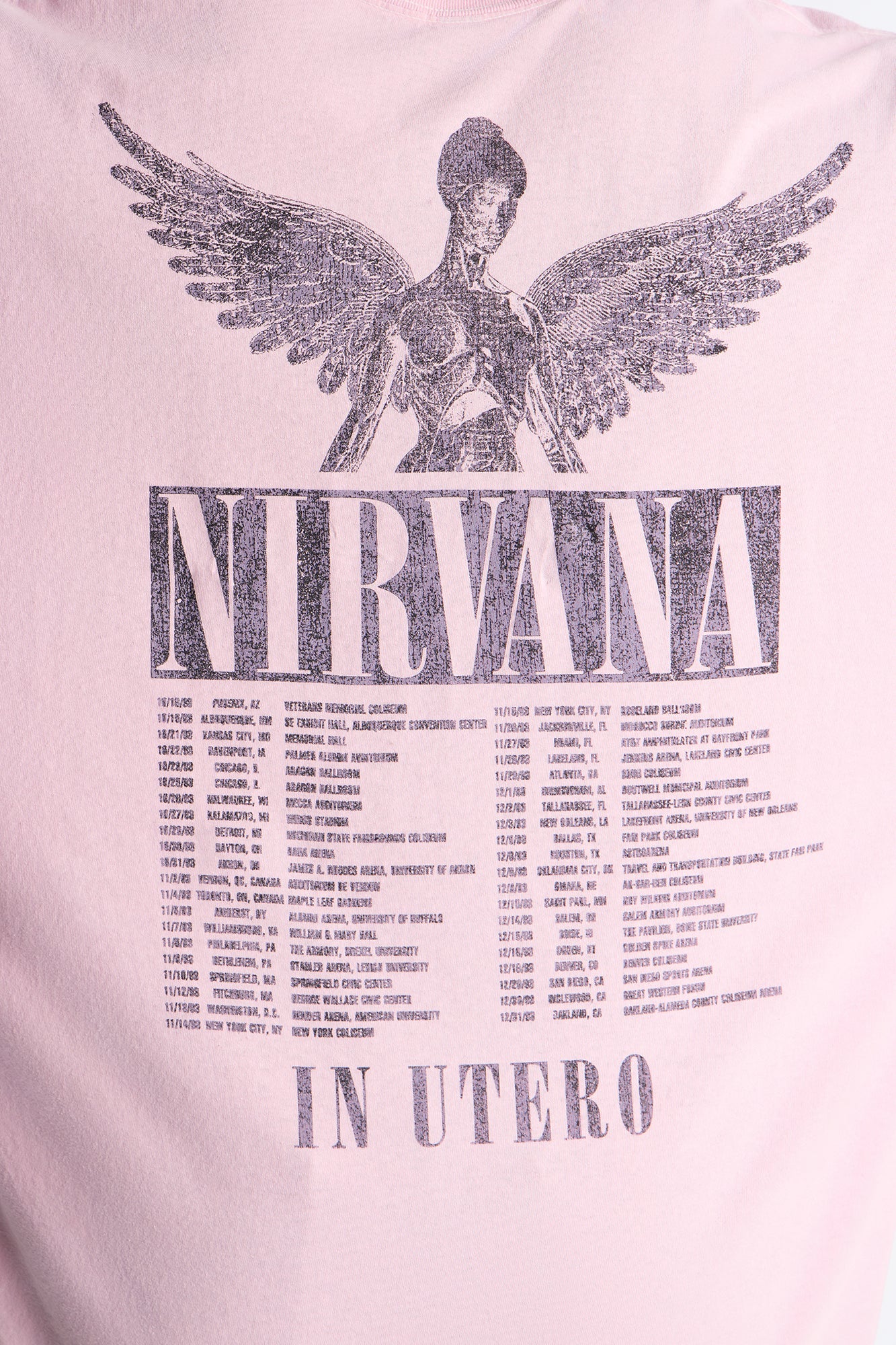 Nirvana In Utero Revival Short Sleeve Tee - Pink