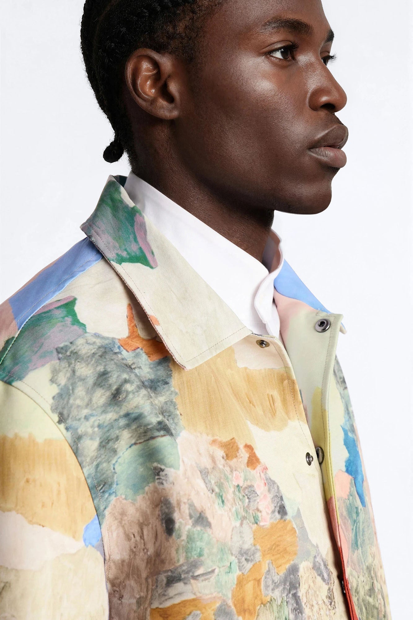 Relaxed Painters Room Printed Coach Jacket - Multi Color