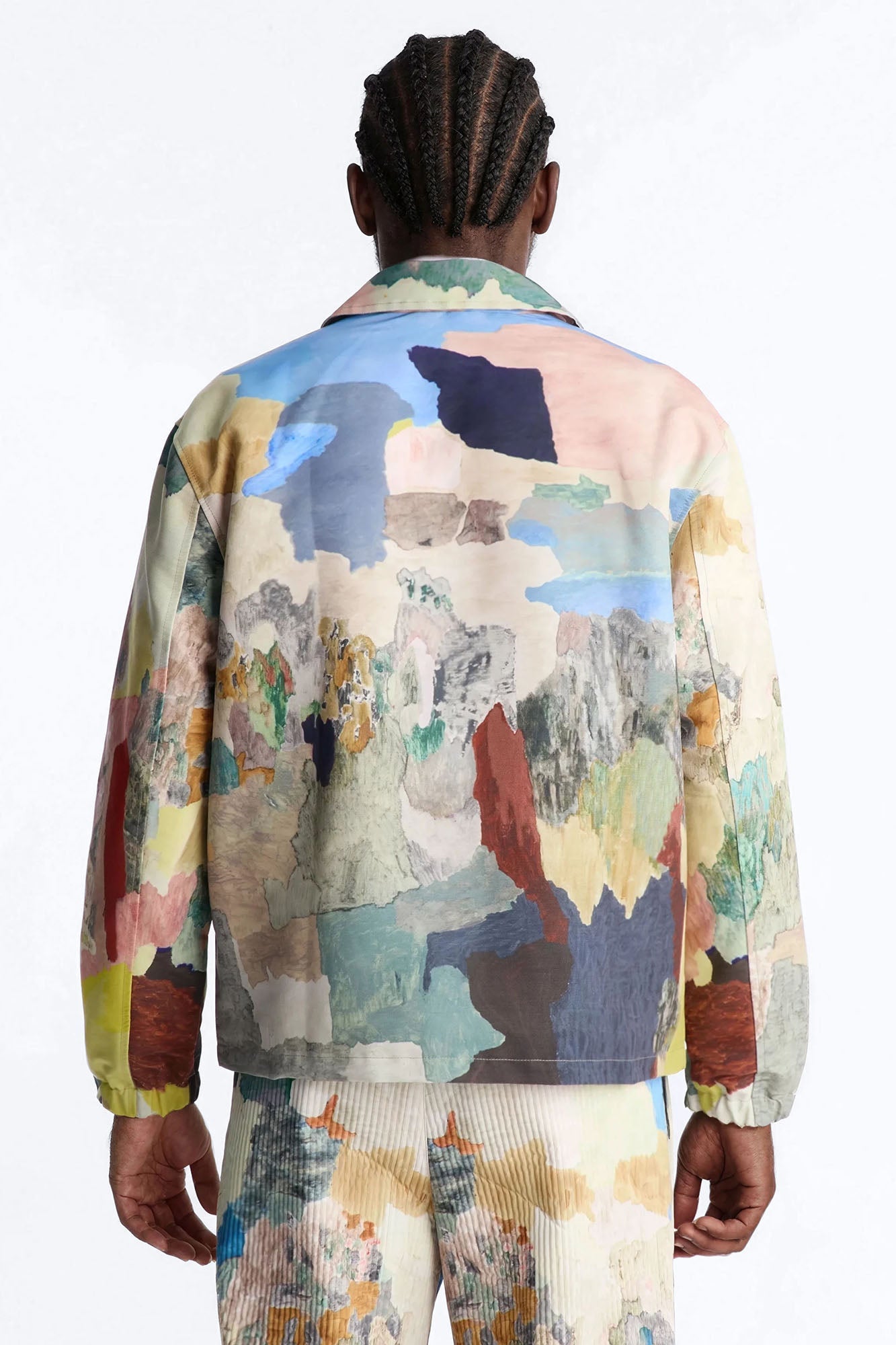 Relaxed Painters Room Printed Coach Jacket - Multi Color