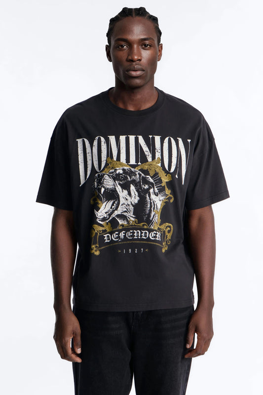 Dominion Defender Oversized Short Sleeve Tee - Black Wash