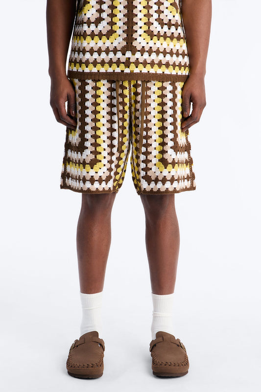 Relaxed Menorca Crochet Short - Multi Color