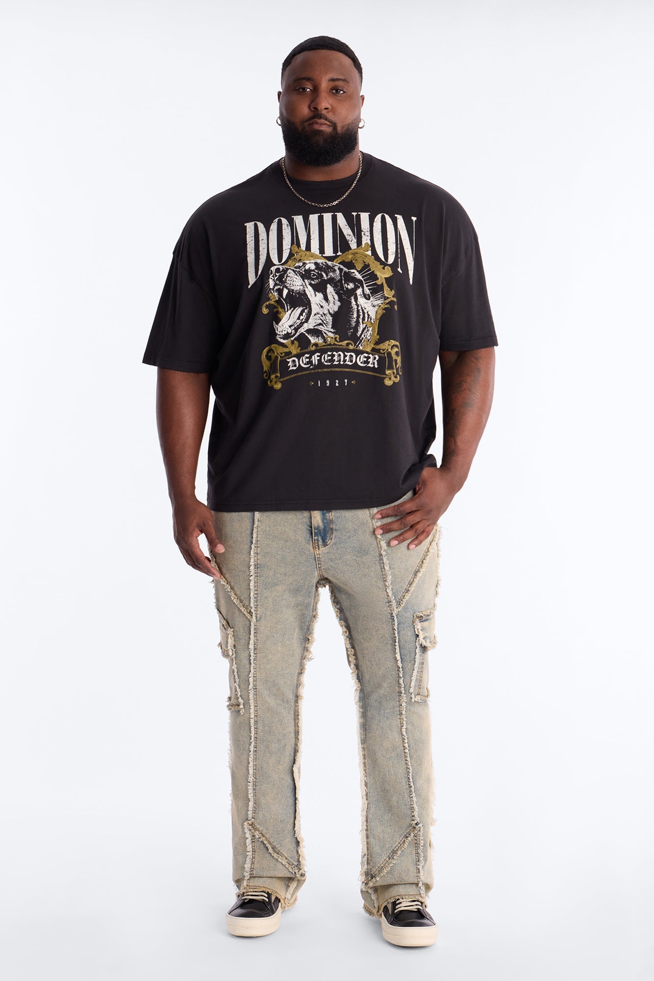 Dominion Defender Oversized Short Sleeve Tee - Black Wash