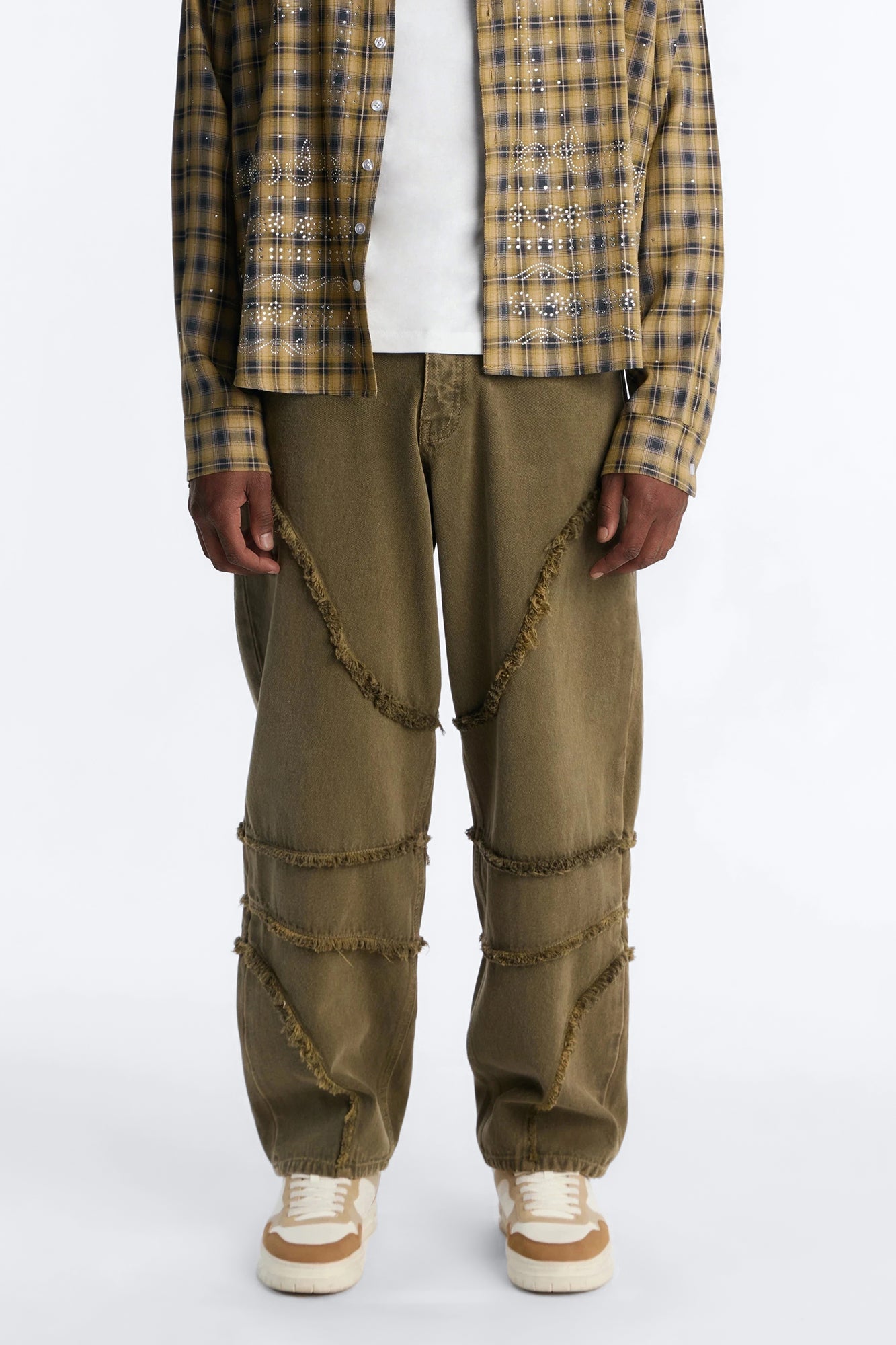 Barrel Urban Fray Jeans - Olive