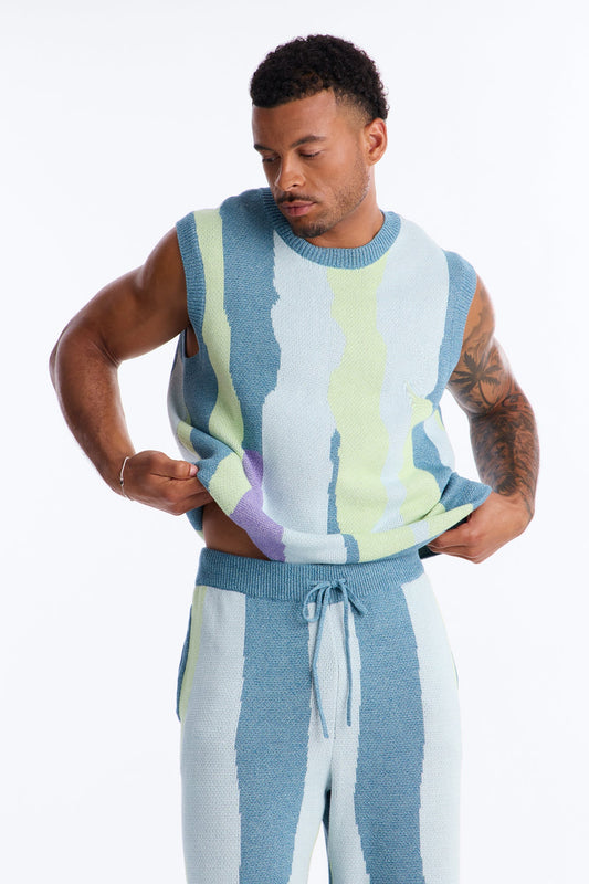 Relaxed Day Mixer Sweater Vest - Multi Color