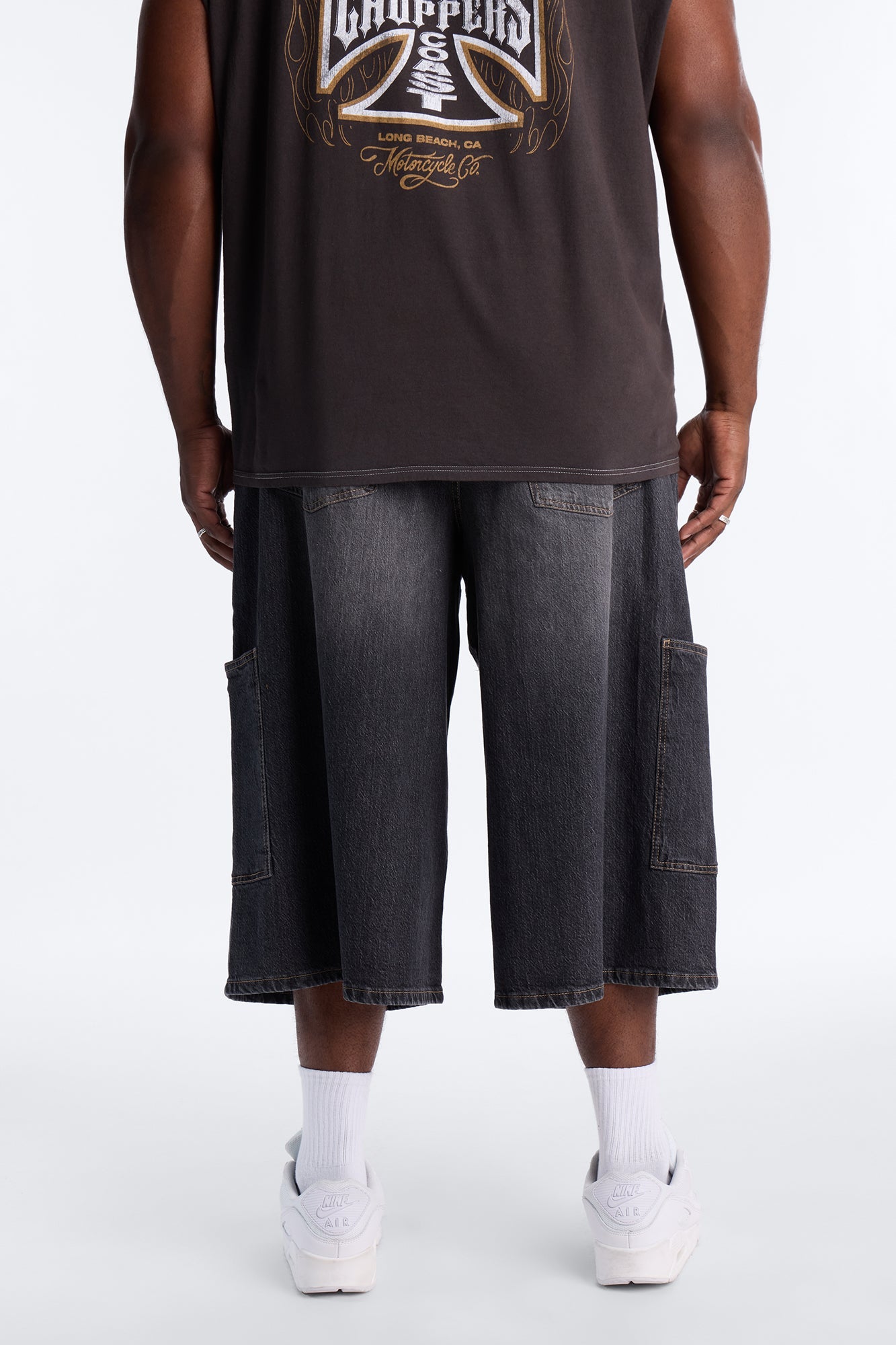 Super Baggy Amped Pocket Denim Short - Black Wash