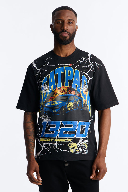 Dodge Scat Pack 1320 Short Sleeve Tee - Black