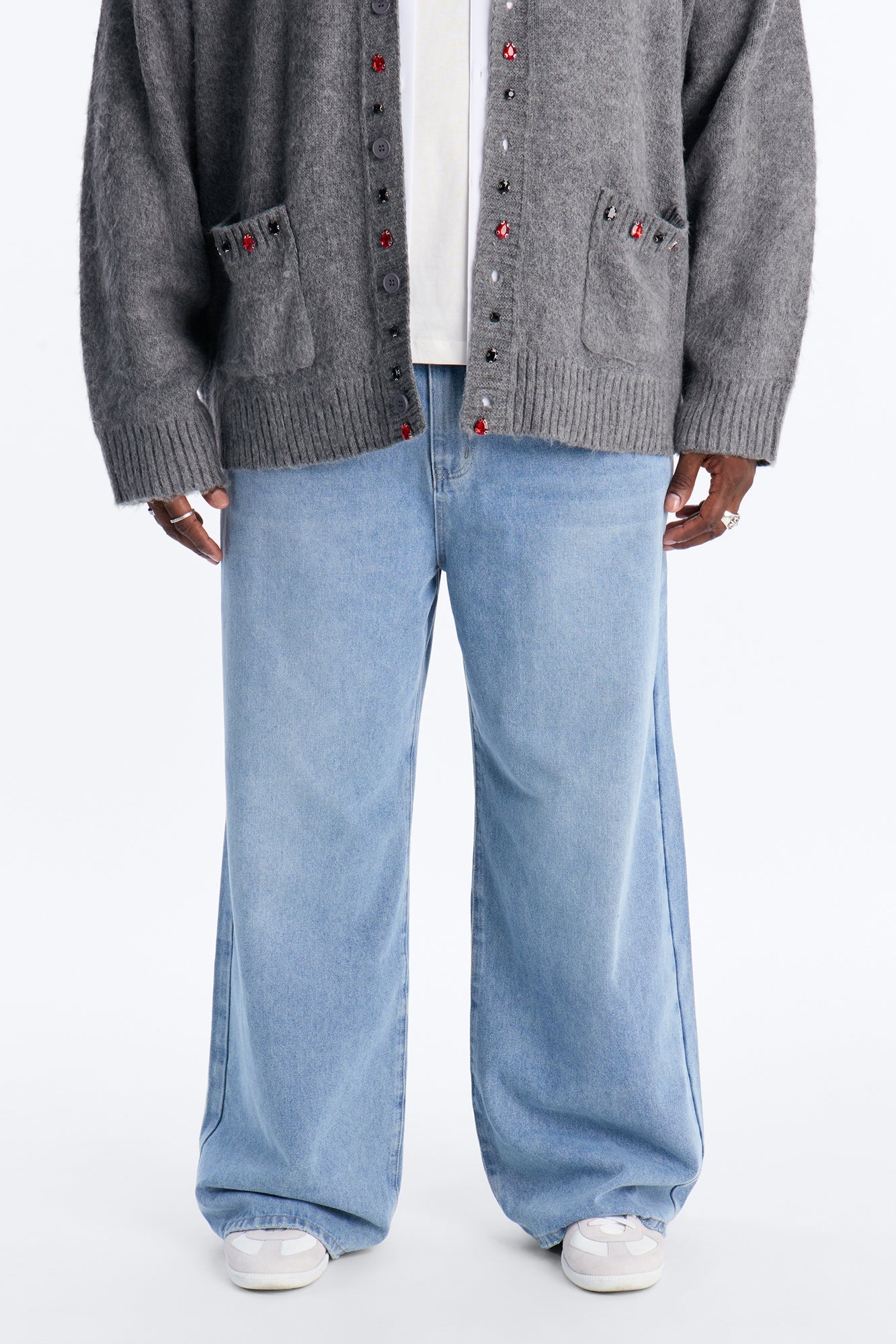 Clean Baggy 5 Pocket Jean - Light Blue Wash