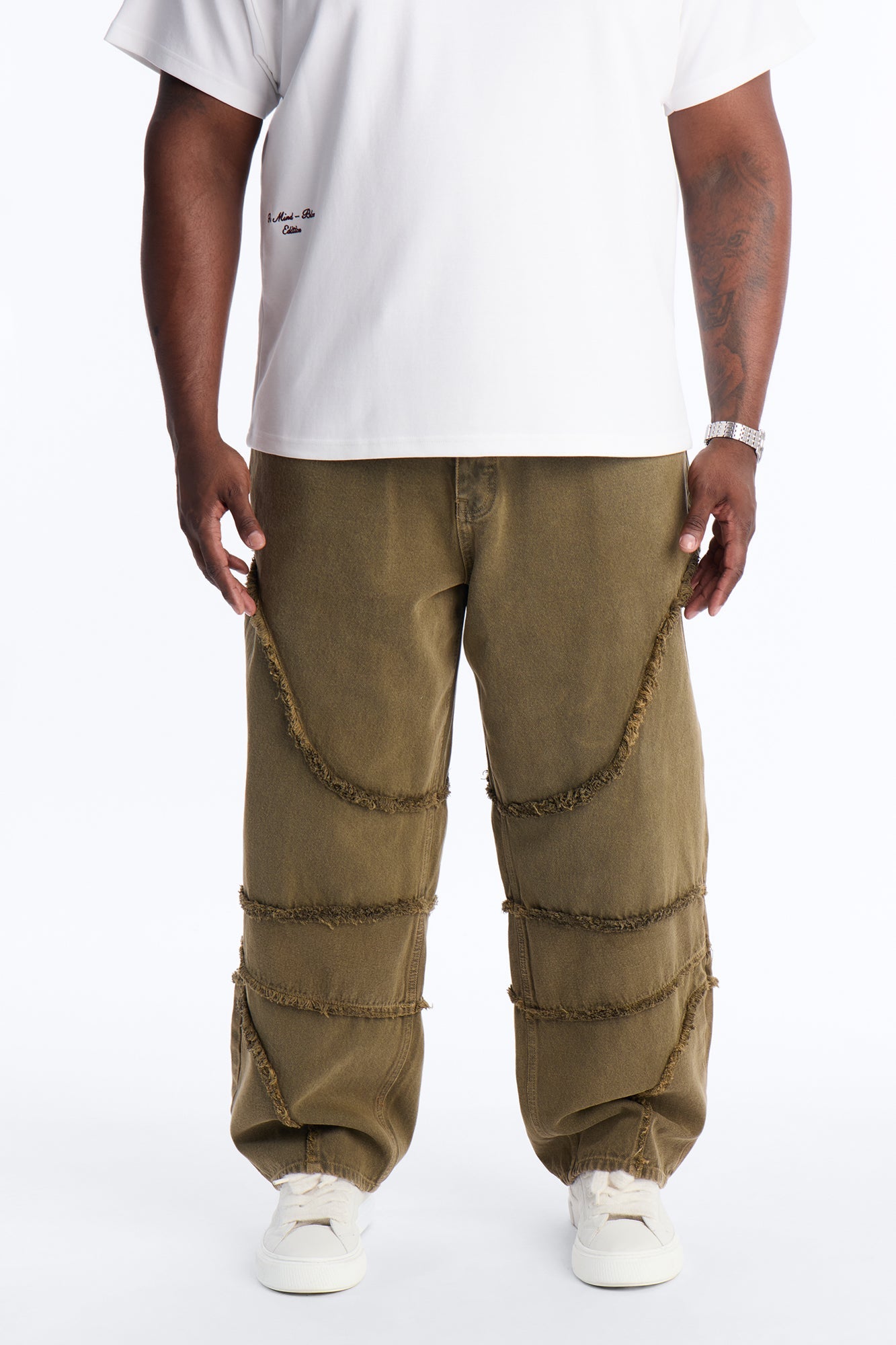 Barrel Urban Fray Jeans - Olive