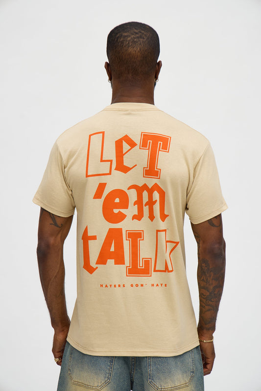 Haters Let Em Talk Short Sleeve Tee - Sand