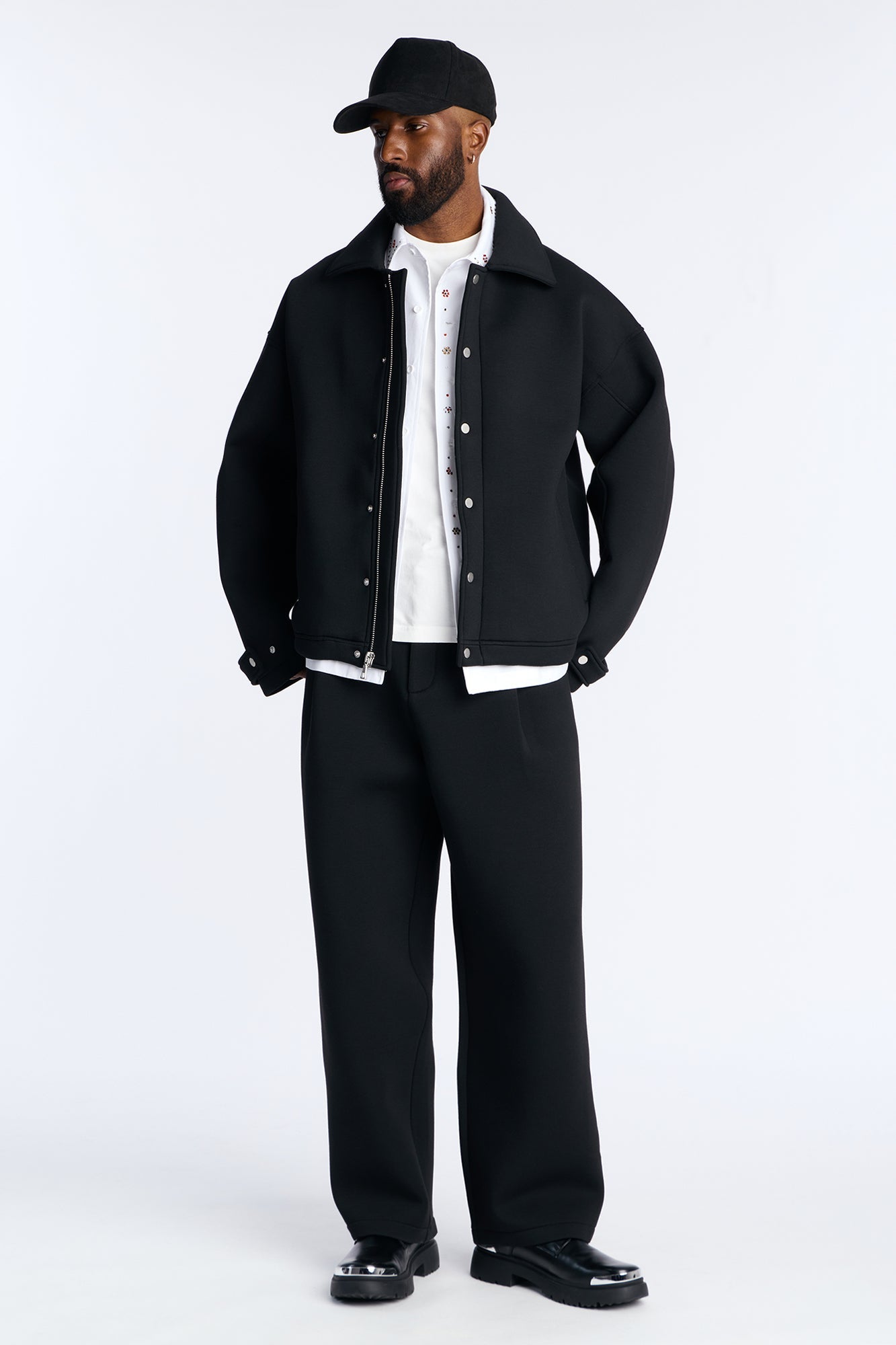The Boxy Arclight Interlock Jacket - Black