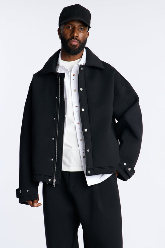 The Boxy Arclight Interlock Jacket - Black