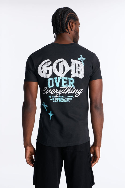 God Over Everything Short Sleeve Tee - Black