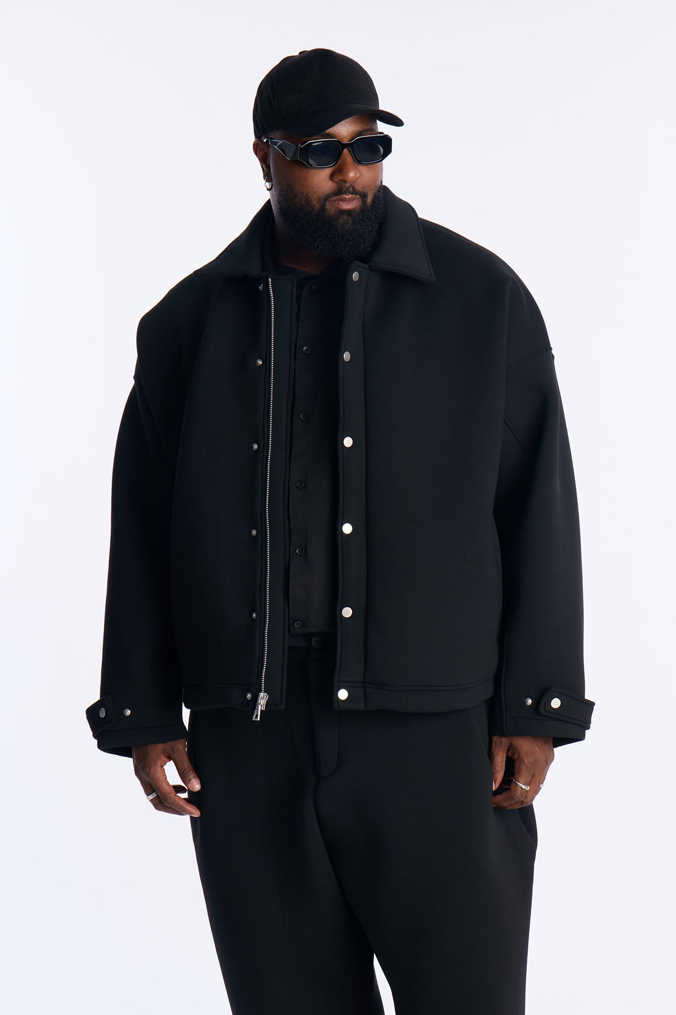 The Boxy Arclight Interlock Jacket - Black