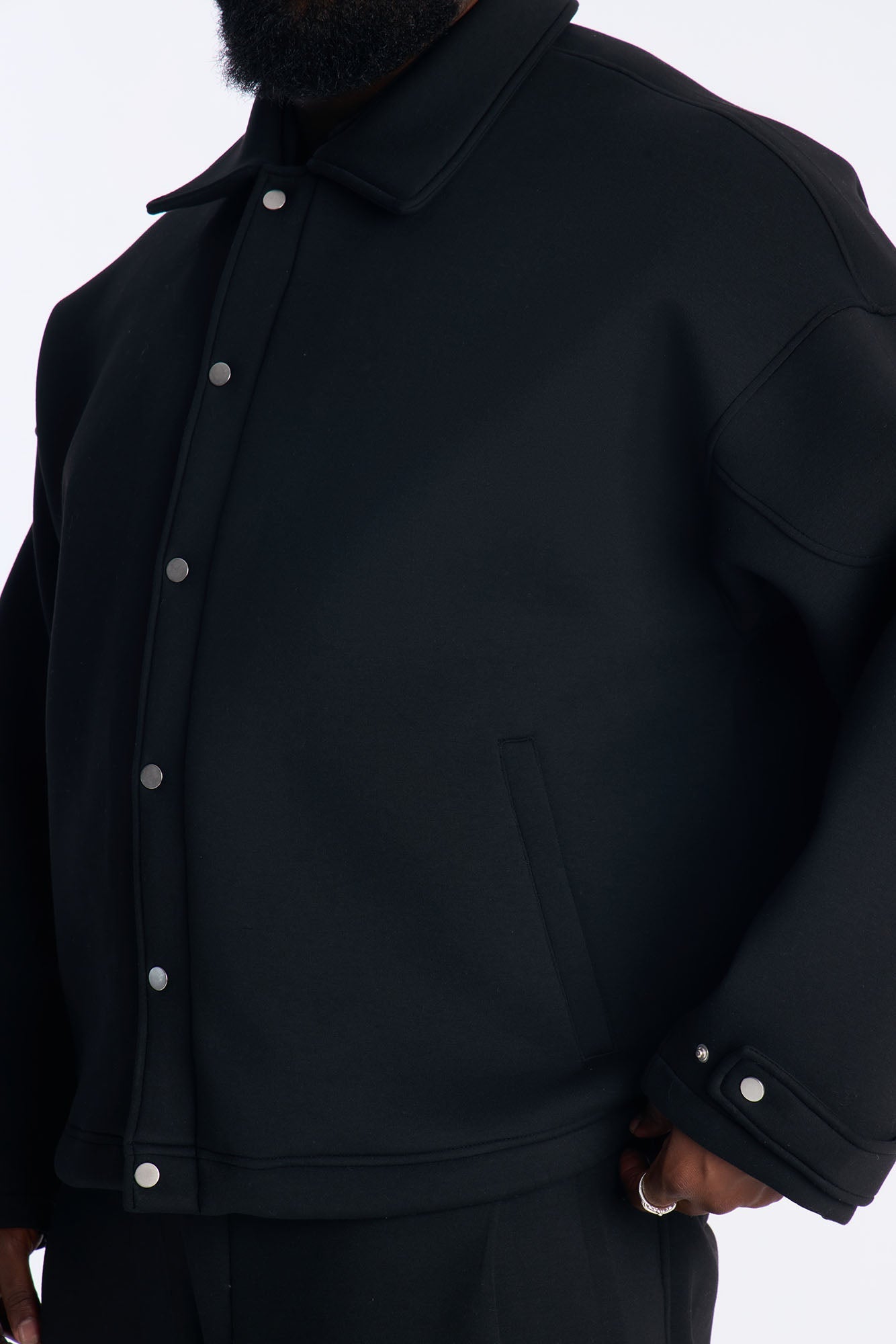 The Boxy Arclight Interlock Jacket - Black