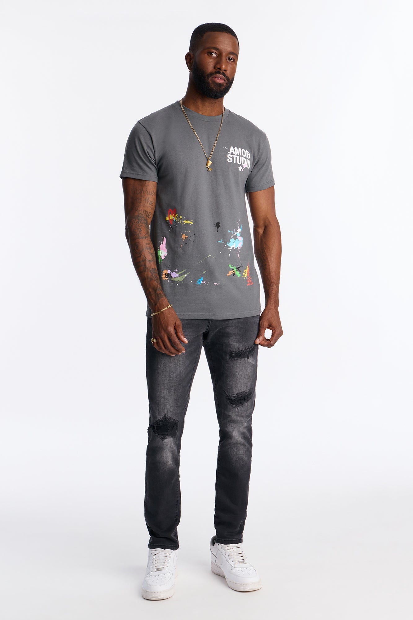 Your Everyday Skinny Distressed Jeans - Black Wash