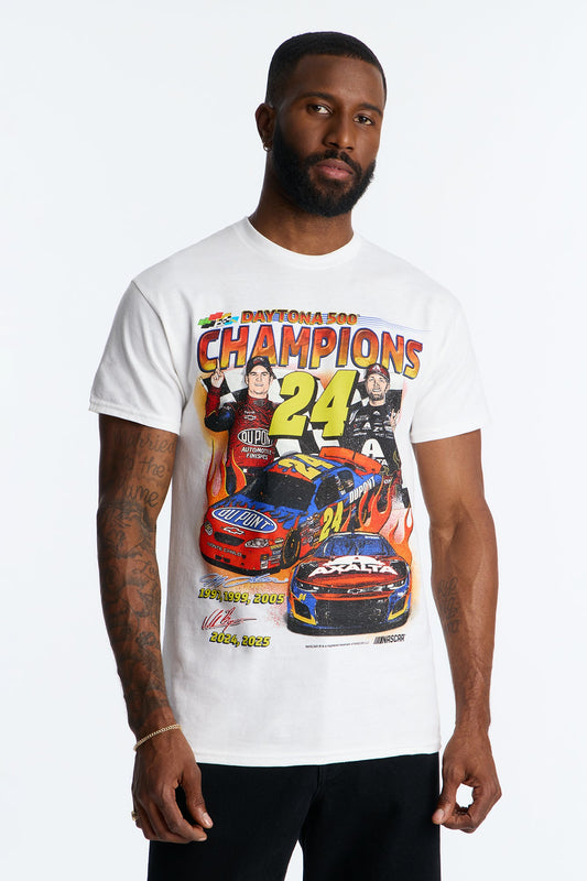 NASCAR Daytona 500 Vintage Short Sleeve Tee - White