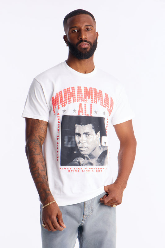 Muhammad Ali Puff Printed Short Sleeve Tee - White