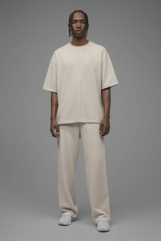 410 Oversized Fleece Tee - Cream