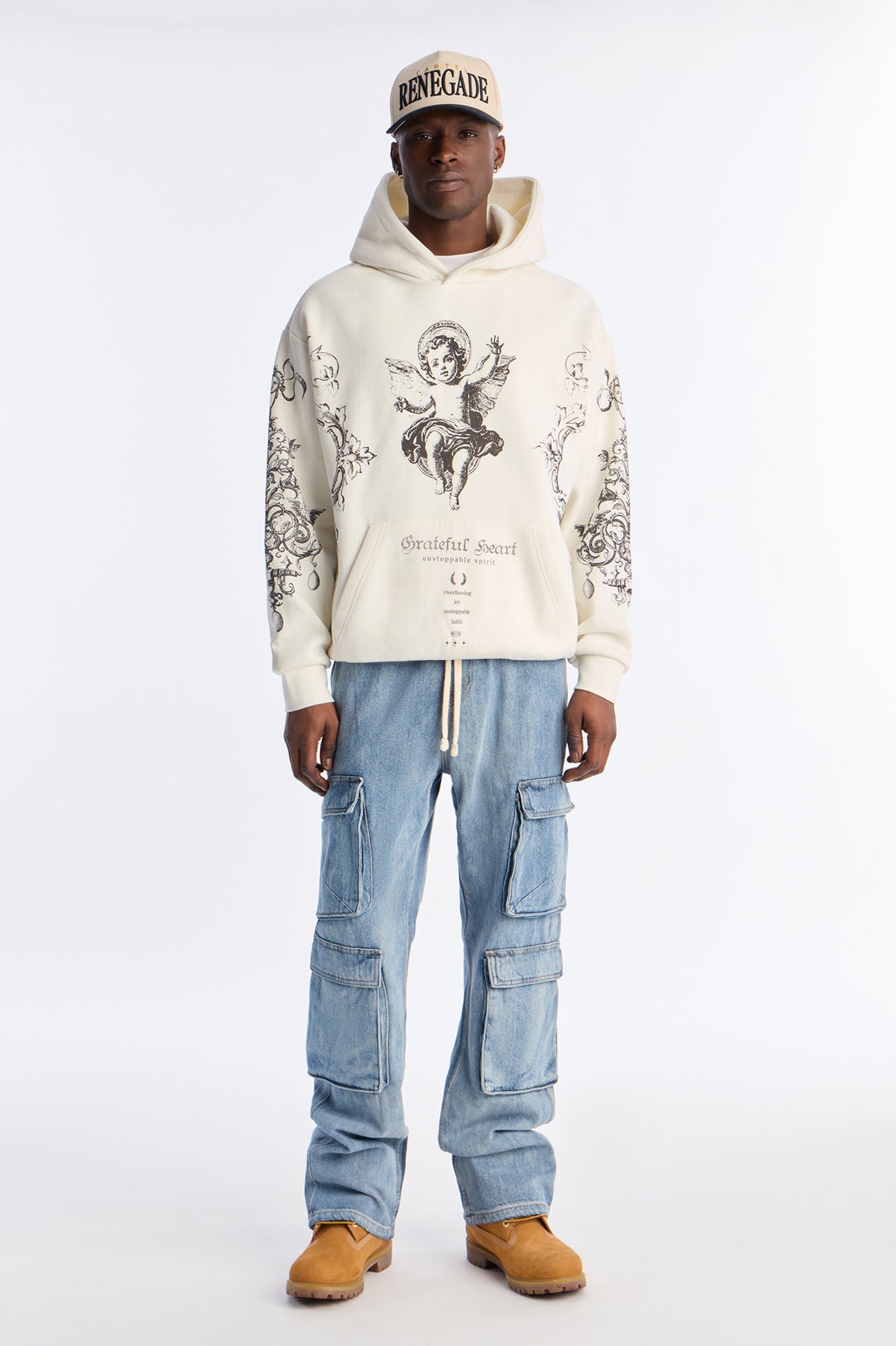 Stacked Slim Flare Get Up Cargo E-Waist Jean - Medium Blue Wash